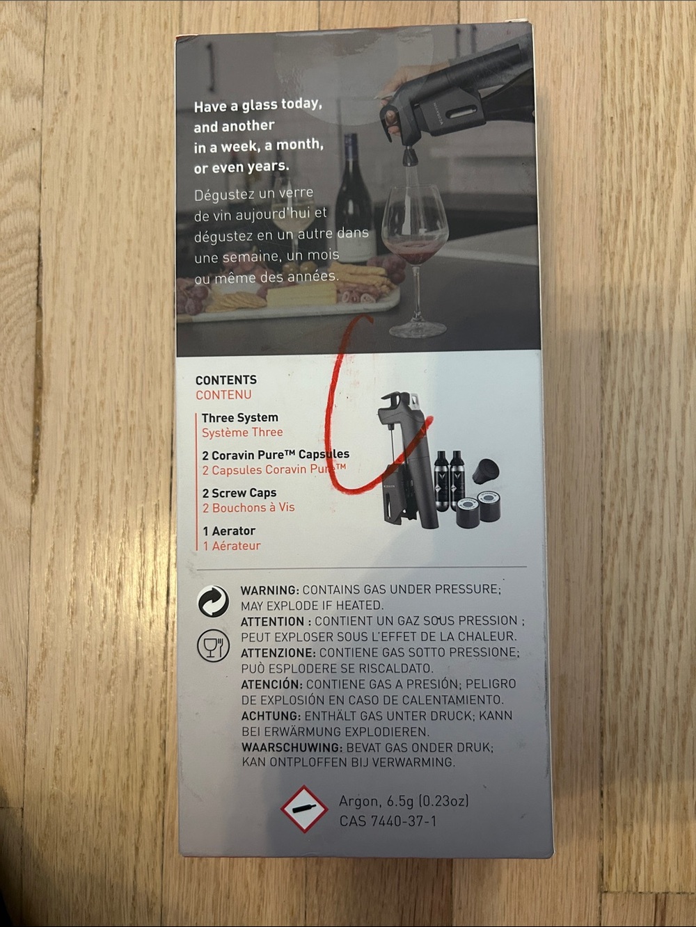 New, factory sealed box, Coravin Three+ Wine Preservation System - Black. - Picture 3 of 8